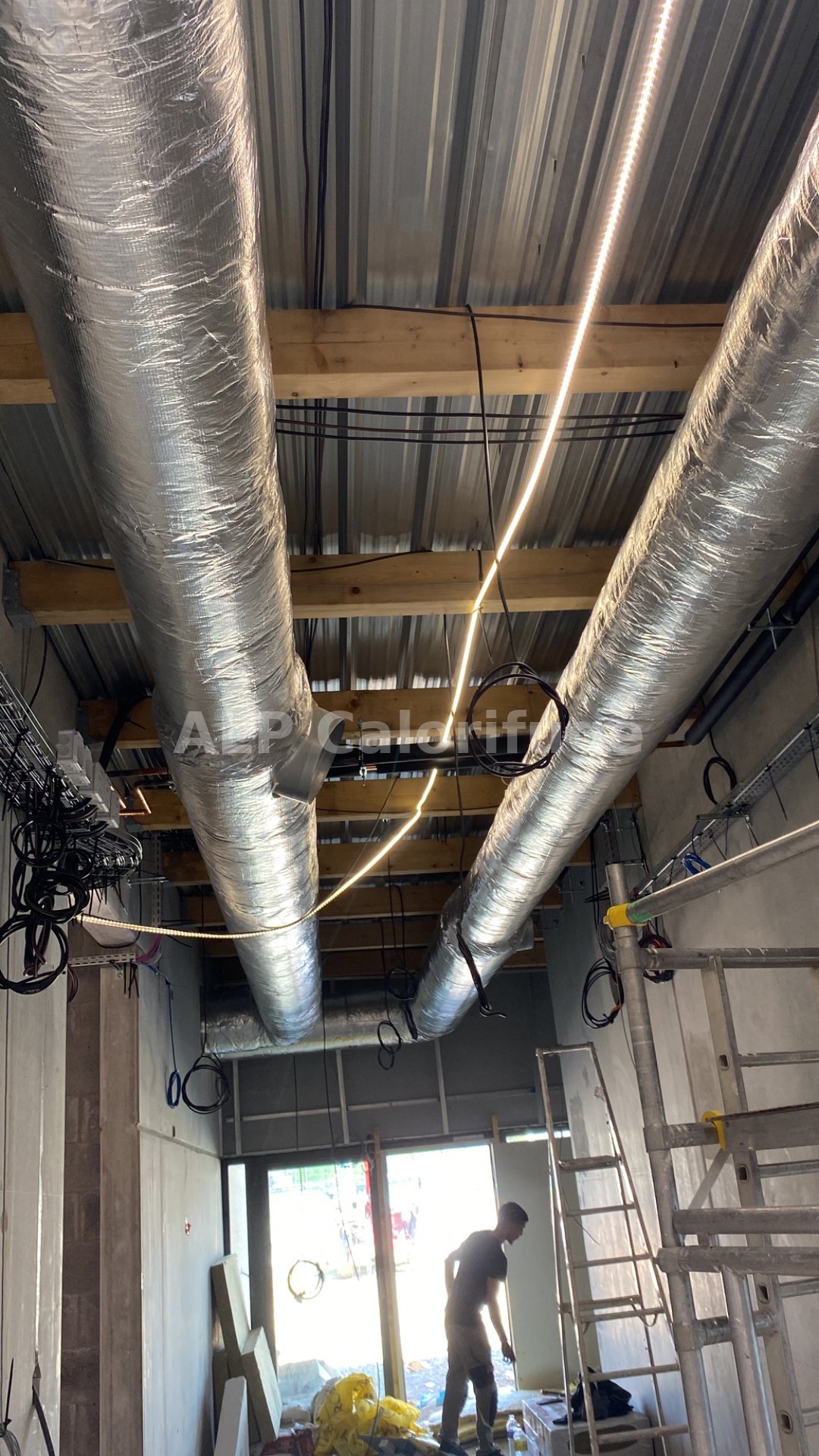 Calorifuge gaines VMC double flux laine de verre finition alu